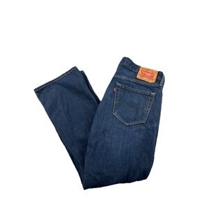 Levis 527 Jeans Mens 34x30 Blue Boot Cut Denim Whiskered Western Cowboy